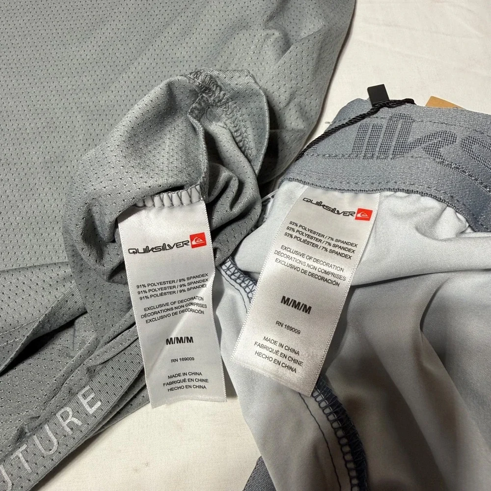 NWT Quiksilver Swim Shorts Shirt Set Men's Size Medium Dry Flight